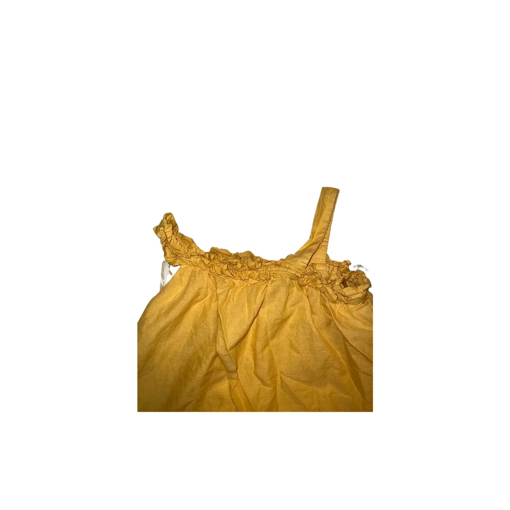 Girls‎ Tahari Yellow Summer Beach Dress 4t With Embroidery On Bottom